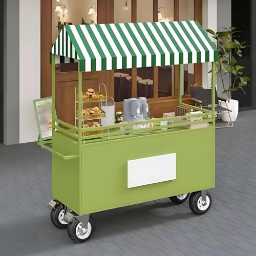 Chariot de vente avec auvent stand alimentaire portable desserte evenement creme glacee jouets marché-Roluxyhome