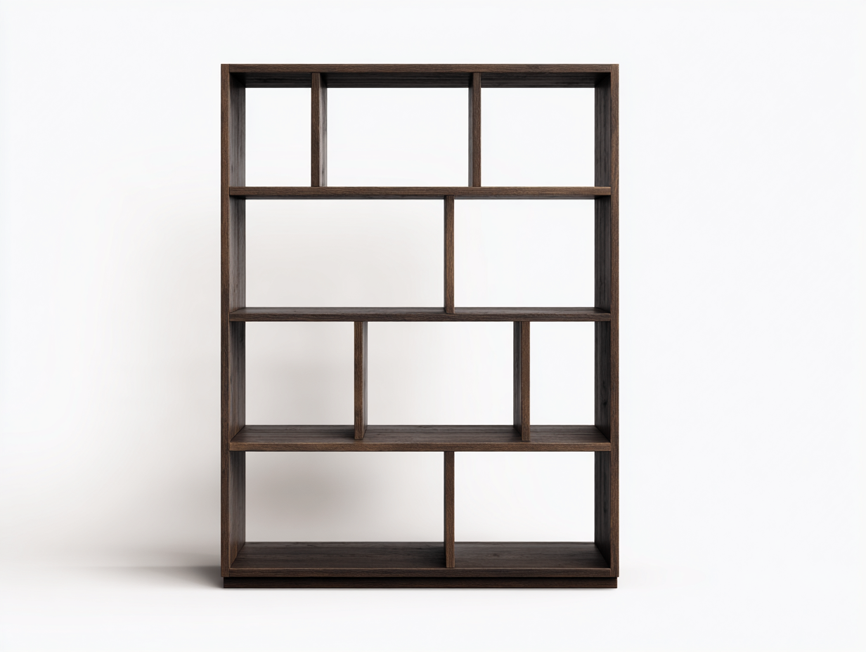 Étagère-Étagère 1 pièce-bois-90x30x140 cm-marron-style moderne multi-compartiments ouvert-Roluxyhome