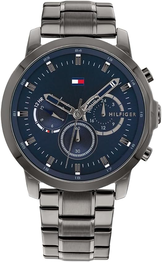 Tommy Hilfiger montre homme quartz multifonction acier cuir usage quotidien analogique élégant moderne - montre Tommy Hilfiger homme acier cuir - usage bureau et lifestyle-Roluxyhome