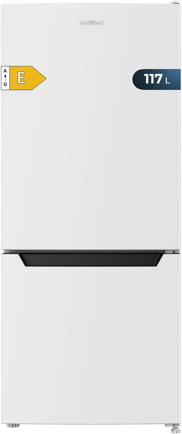 Cecotec Refrigerateur Congelateur Combine Bolero CoolMarket Combi 117 Blanc 117L Defrost Classe E Double Porte Faible Bruit Economique - Refrigerateur Combine 117L Bolero CoolMarket Blanc Defrost Classe E usage cuisine maison compact economique-Roluxyhome