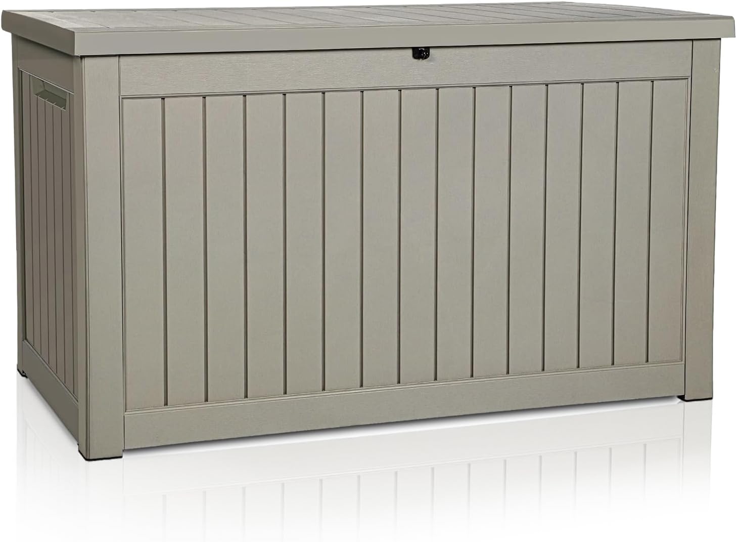 InTheMarket coffre rangement extérieur gris - 86 x 41 x 78 cm capacité 870 litres - polypropylène imperméable verrouillable - terrasse jardin garage-Roluxyhome