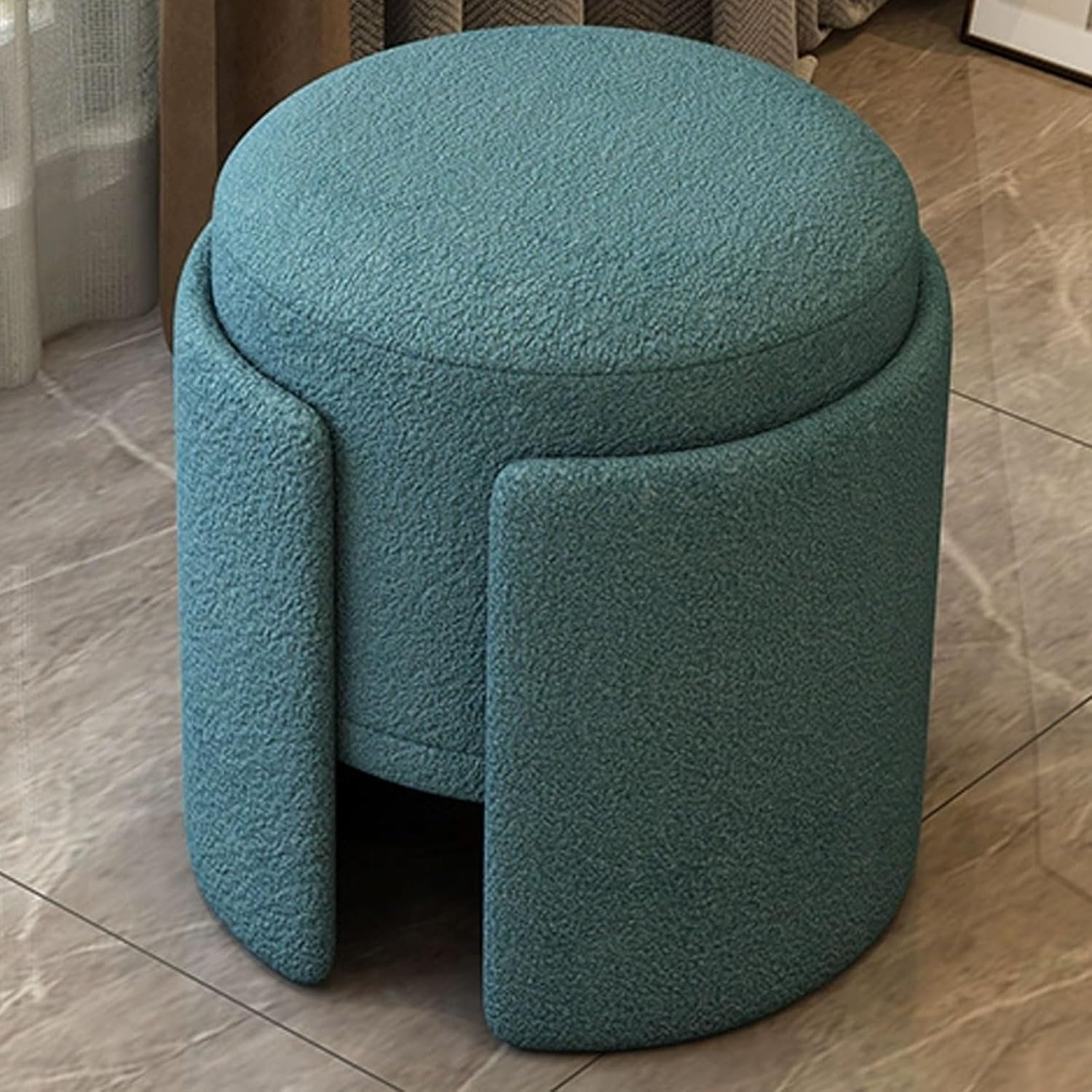 GBPLDMAQ tabouret coiffeuse rond rembourré chaise coiffeuse contemporaine pouf multifonction vanité salon-Roluxyhome