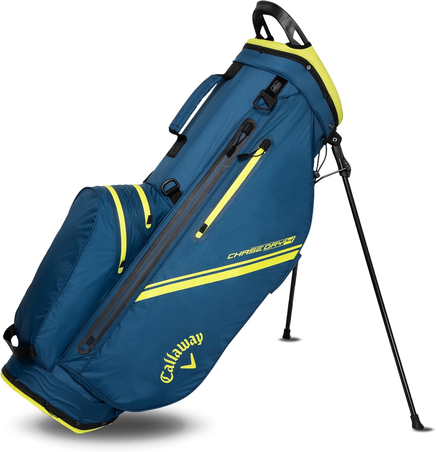 Callaway Golf Chase Dry Waterproof Stand Bag 2025 Sac Golf Stand Étanche 4 Compartiments 7 Poches Bleu Marine Jaune-Roluxyhome