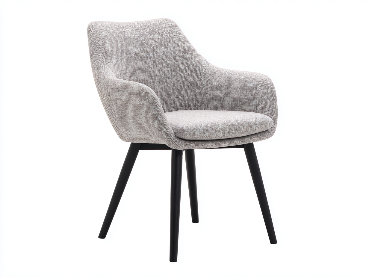 Chaise de salle à manger-Chaise 1 pièce-tissu et métal-58x60x82 cm-gris-style moderne confortable-Roluxyhome