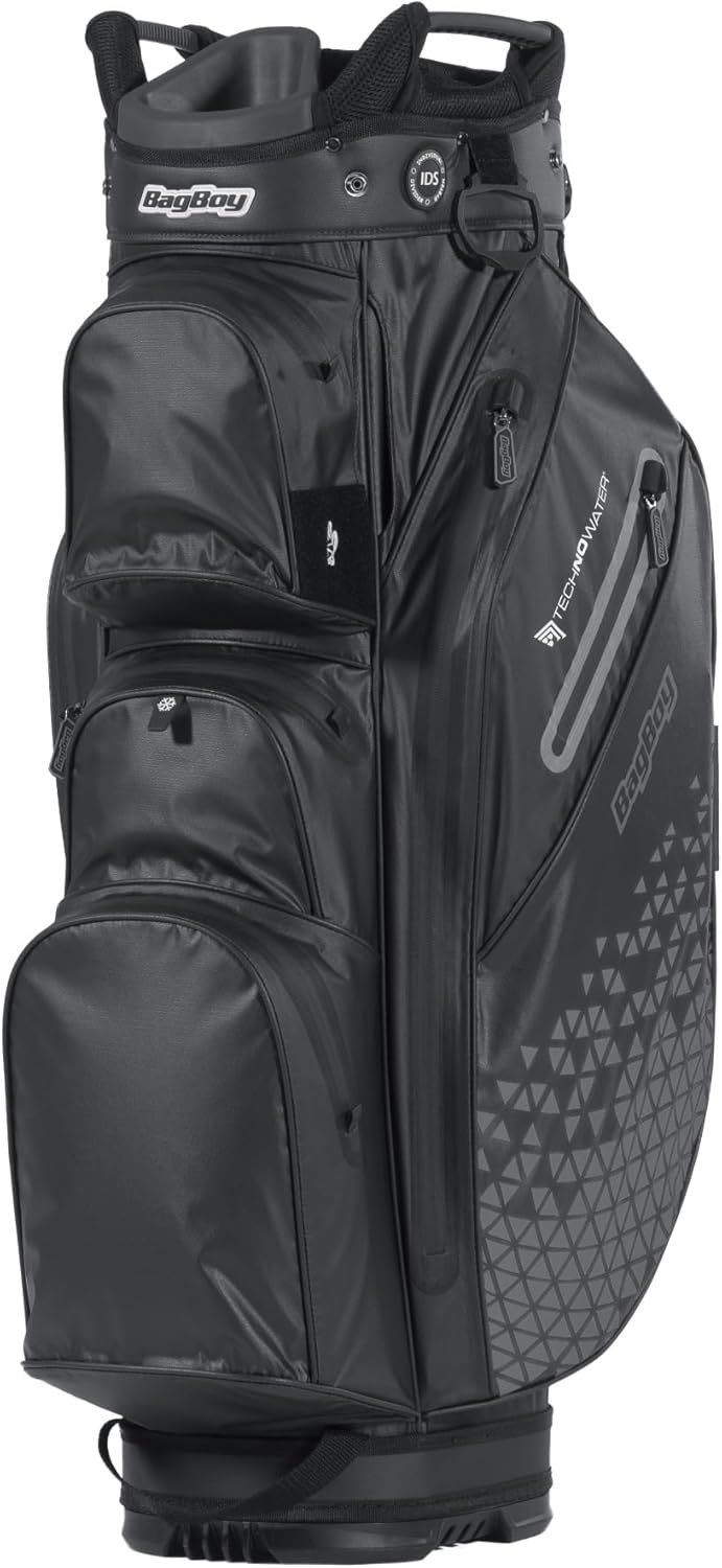 BAGBOY TECHNOWATER Cart Bag Sac Golf Chariot 14 Compartiments 7 Poches Nylon Noir-Roluxyhome