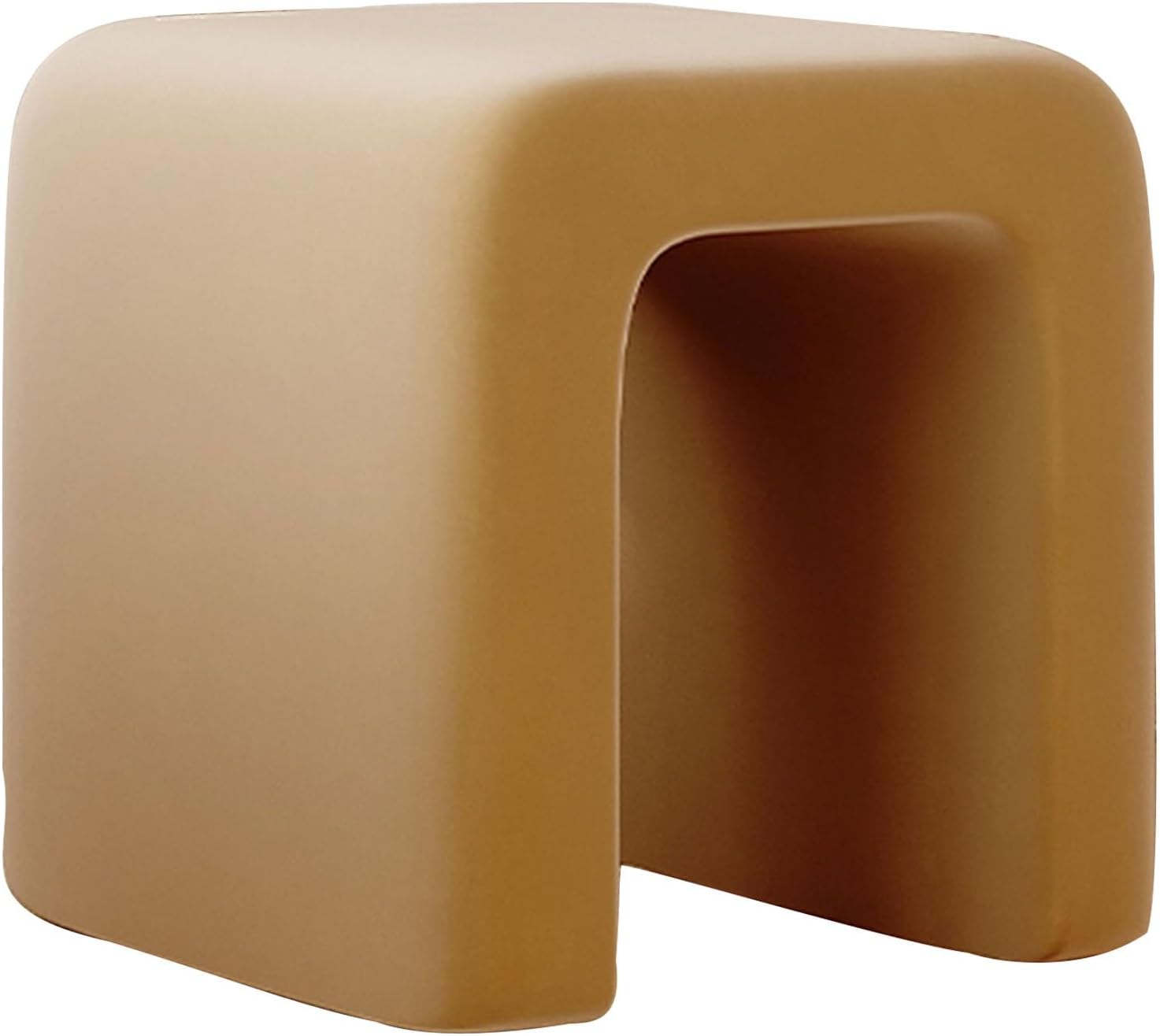 Tabouret de coiffeuse chaise moderne forme N siege rembourre multifonction chambre salle maquillage kaki-Roluxyhome