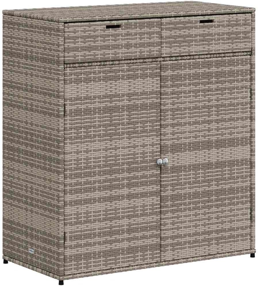 vidaXL armoire rangement jardin grise - 55 x 55 x 113 cm organisateur terrasse - polyéthylène porte pleine montage au sol - patio arrière cour extérieur-Roluxyhome