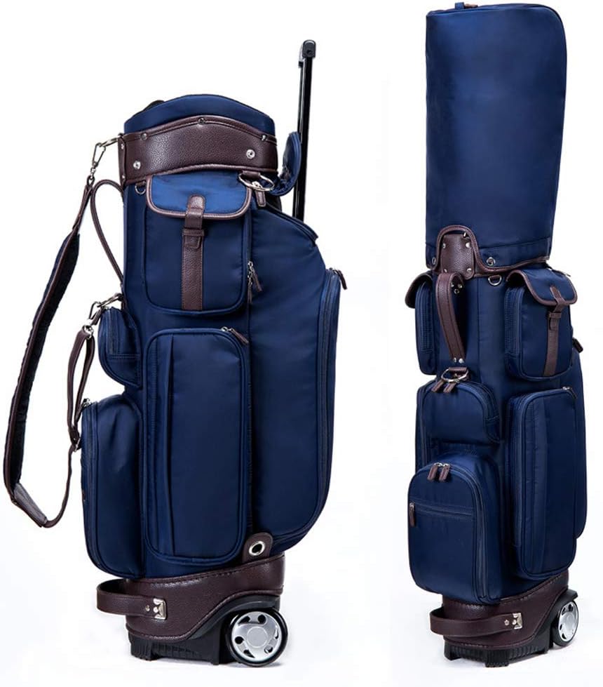 GVNFJKJK Sac de Golf Chariot avec Roues Poignée Intégrées Séparateur 6 Voies Bleu - Sac Golf Terrain - Grande Capacité-Roluxyhome