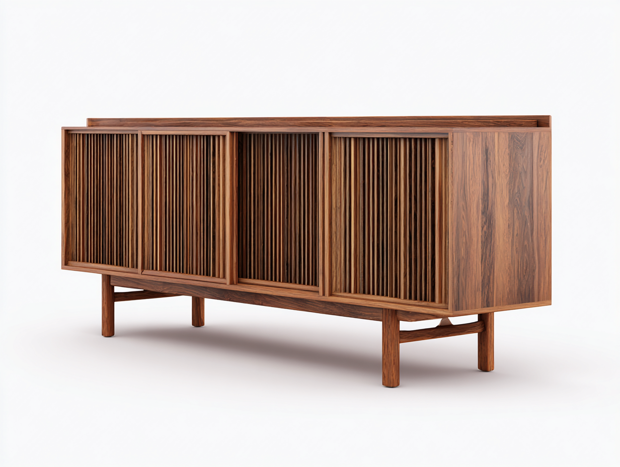 Meuble TV-Meuble TV-3 portes coulissantes-bois-180x40x60 cm-marron-style moderne-Roluxyhome