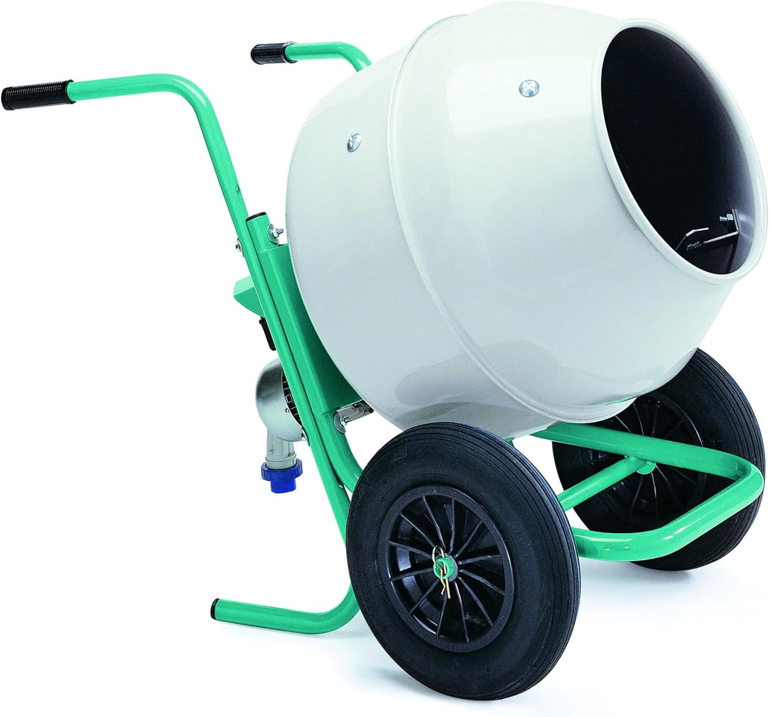 Imer Rollbeta bétonnière brouette 0,3 kW avec cuve acier, structure acier allié compacte, robuste et légère, usage construction chantier intérieur extérieur, transport béton, mélange mobile pratique pour travaux professionnels mobiles-Roluxyhome