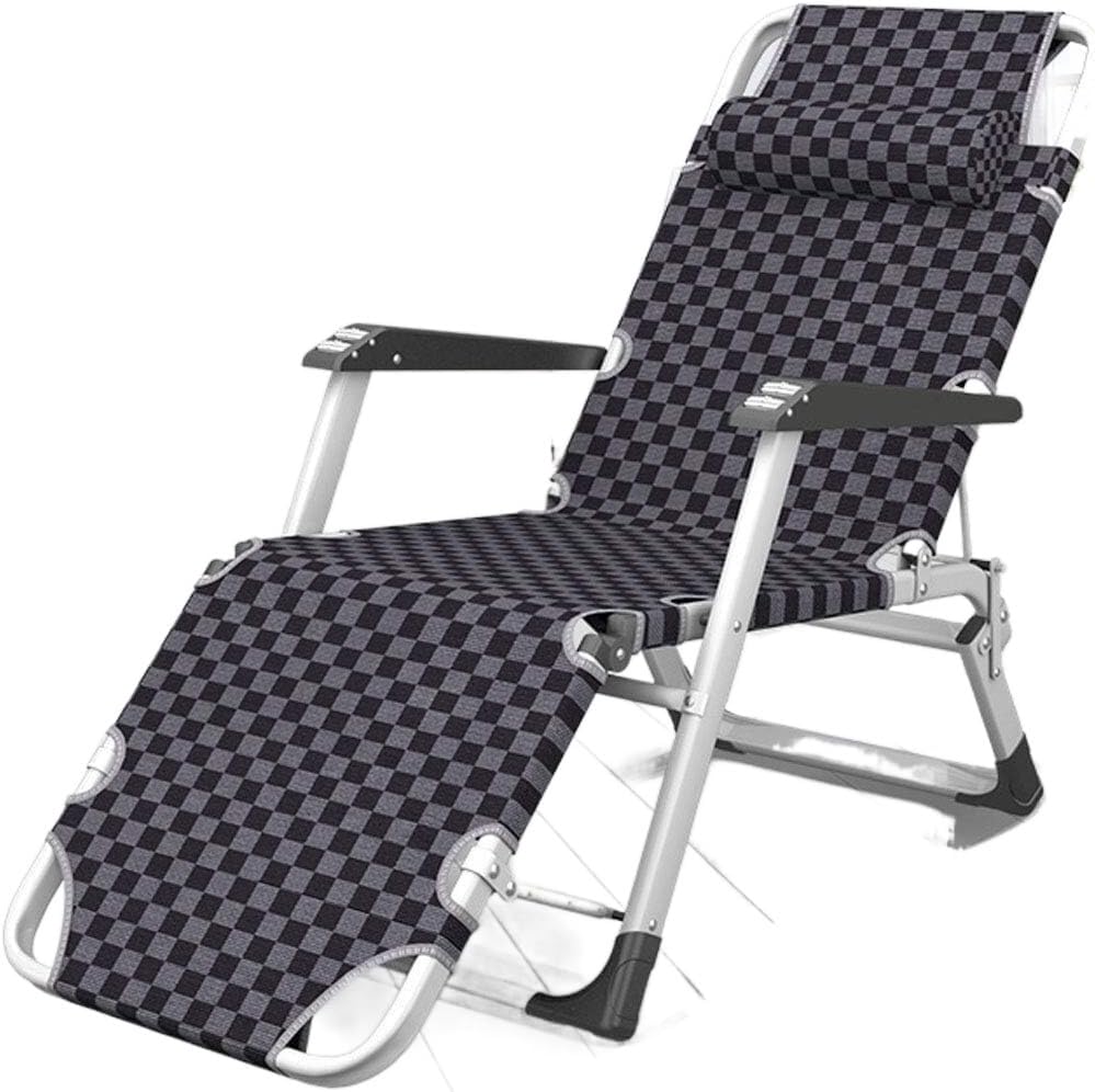 DANNMPX Chaise Longue Jardin Camping Inclinable Pliable Oreiller Réglable Bureau Plage Extérieur Relaxation - Chaise Longue Camping Réglable-Roluxyhome