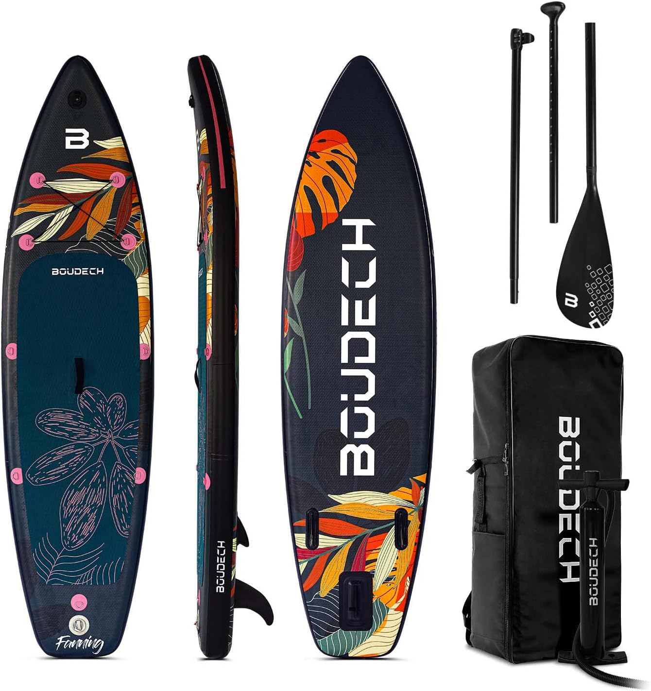 Stand Up Paddle Board Flatwater Touring 300 x 75 x 15 cm PVC Pack Complet Paddle Gonflable Pagaie Réglable Kit Réparation Sac Transport Sport Eau - Planche Paddle Intermédiaire-Roluxyhome