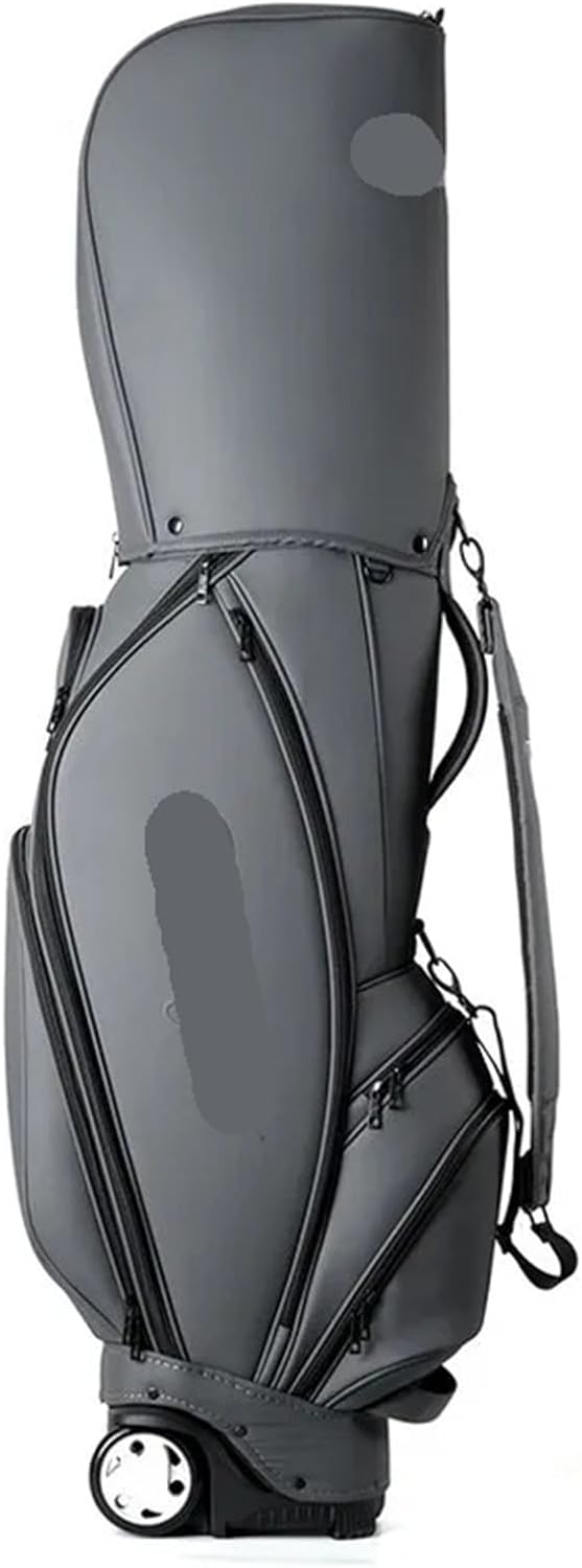 WCDFTASL Sac de Golf Chariot Imperméable Léger 6 Compartiments avec Roues Support Hommes Femmes TTYGJ - Sac Trépied Golf - Grande Capacité-Roluxyhome