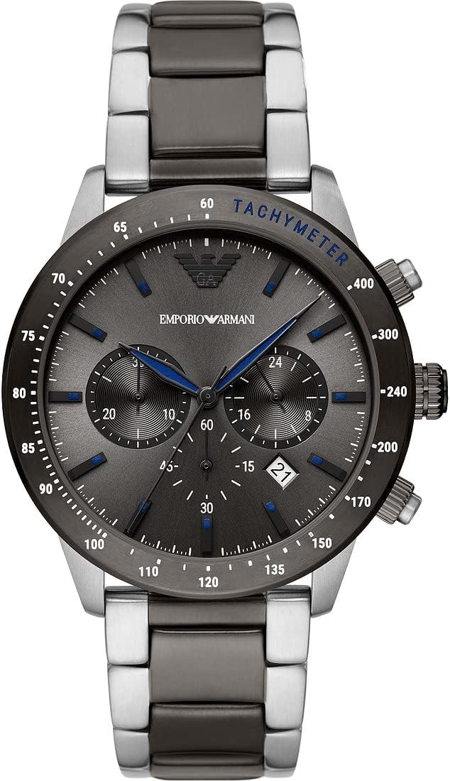 Emporio Armani Montre Homme Multifonction Acier Inoxydable Boîtier 43 mm Style Élégant Classique - Montre Homme Emporio Armani 43 mm-Roluxyhome