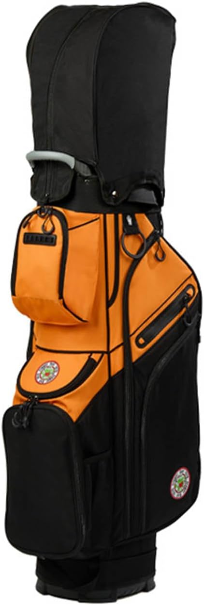 Sac Chariot Golf 14 Compartiments Plateau Silencieux Rangement Noir Jaune-Roluxyhome