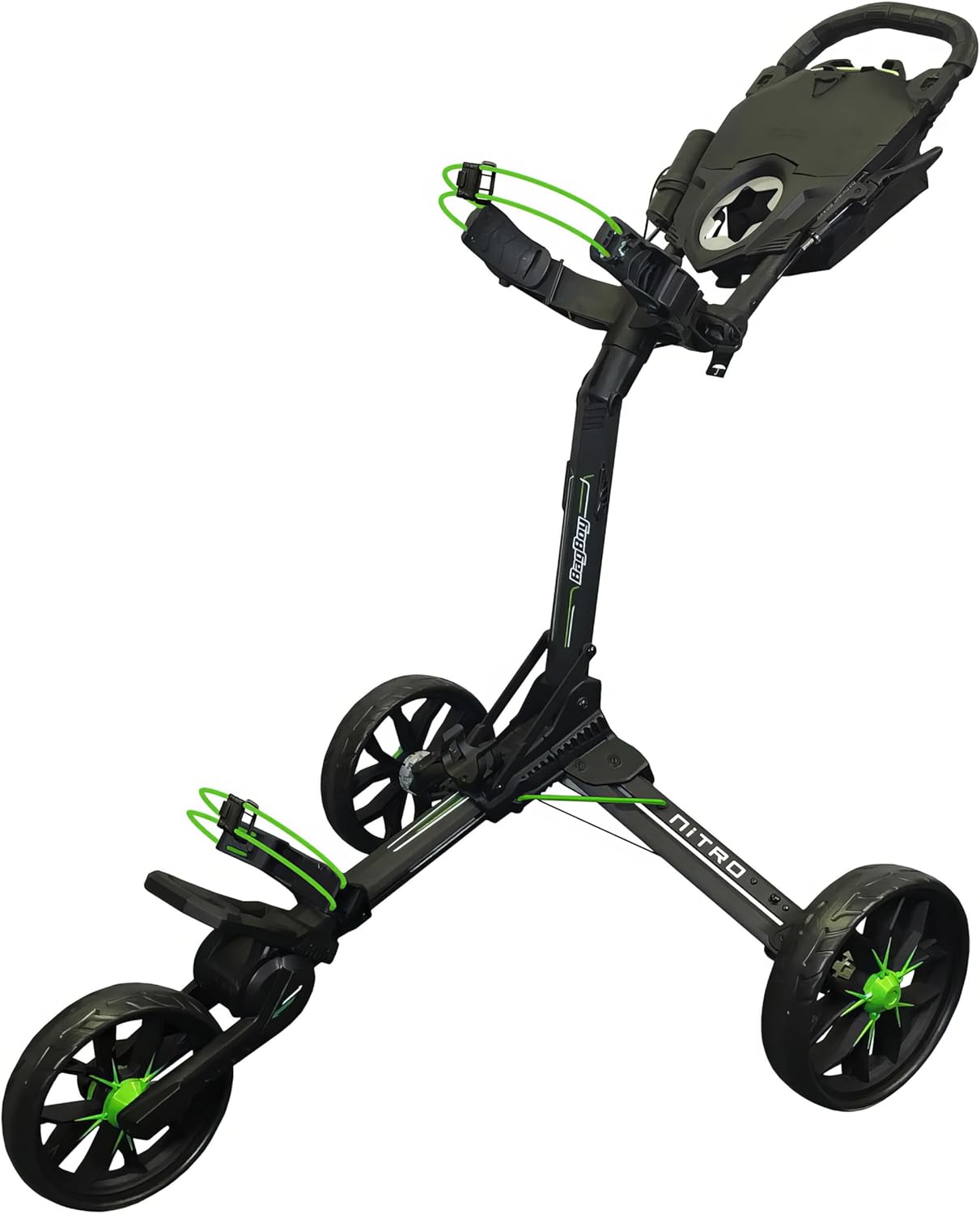 Bag Boy Nitron Chariot de Golf Trois Roues Aluminium Compact Léger - Trolley Golf Transport Sac Chariot Stable - Usage Parcours-Roluxyhome