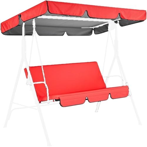 Balancelle Jardin avec Auvent et Coussin Amovible Banc Extérieur Terrasse Piscine Confort Mobilier Extérieur - Balancelle Jardin Standard-Roluxyhome
