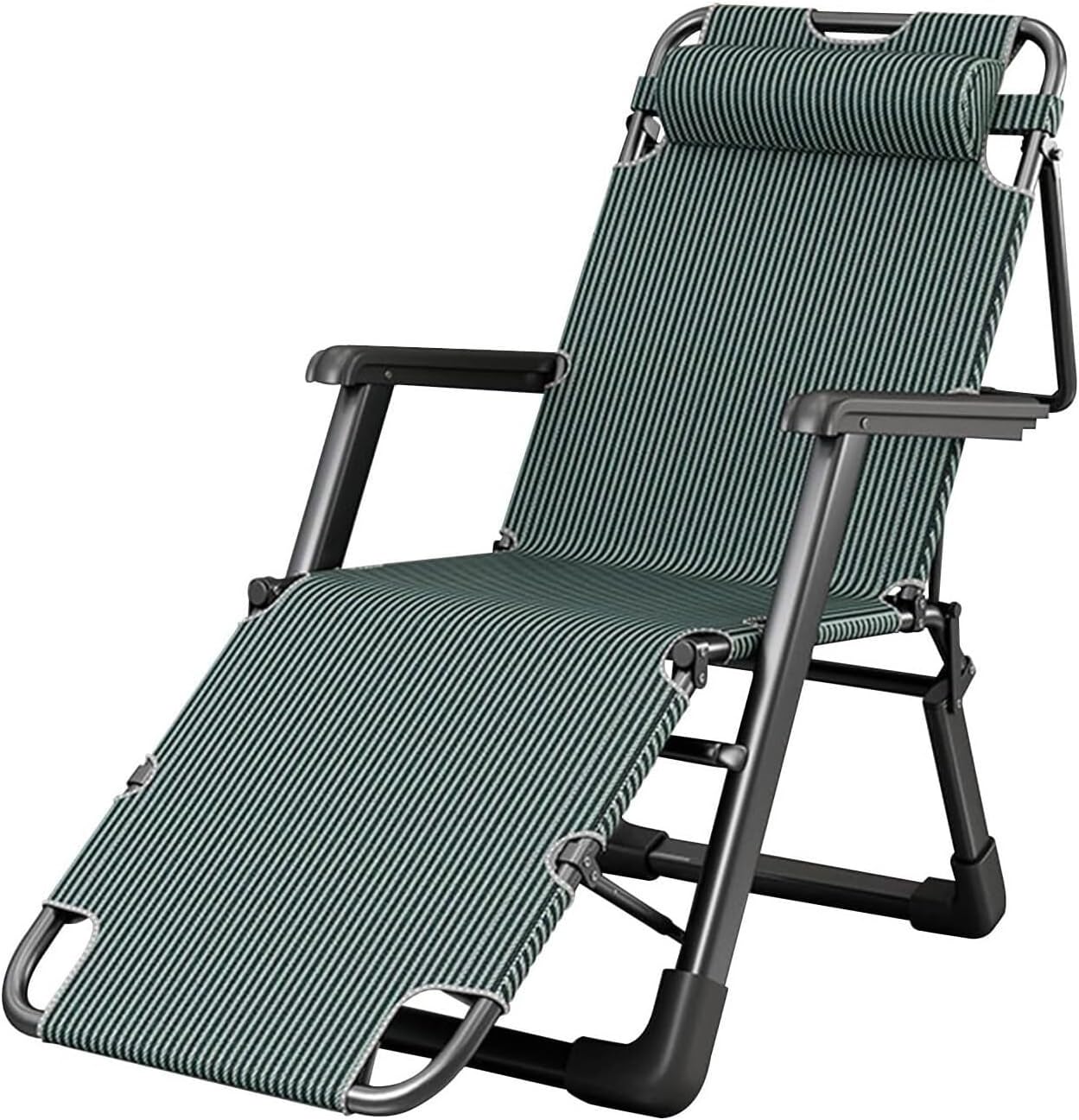 DANNMPX Chaise Longue Zero Gravity Réglage 2 Positions Pliable Appuie Tête Intérieur Extérieur B Relaxation - Chaise Longue Zéro Gravité Réglable-Roluxyhome