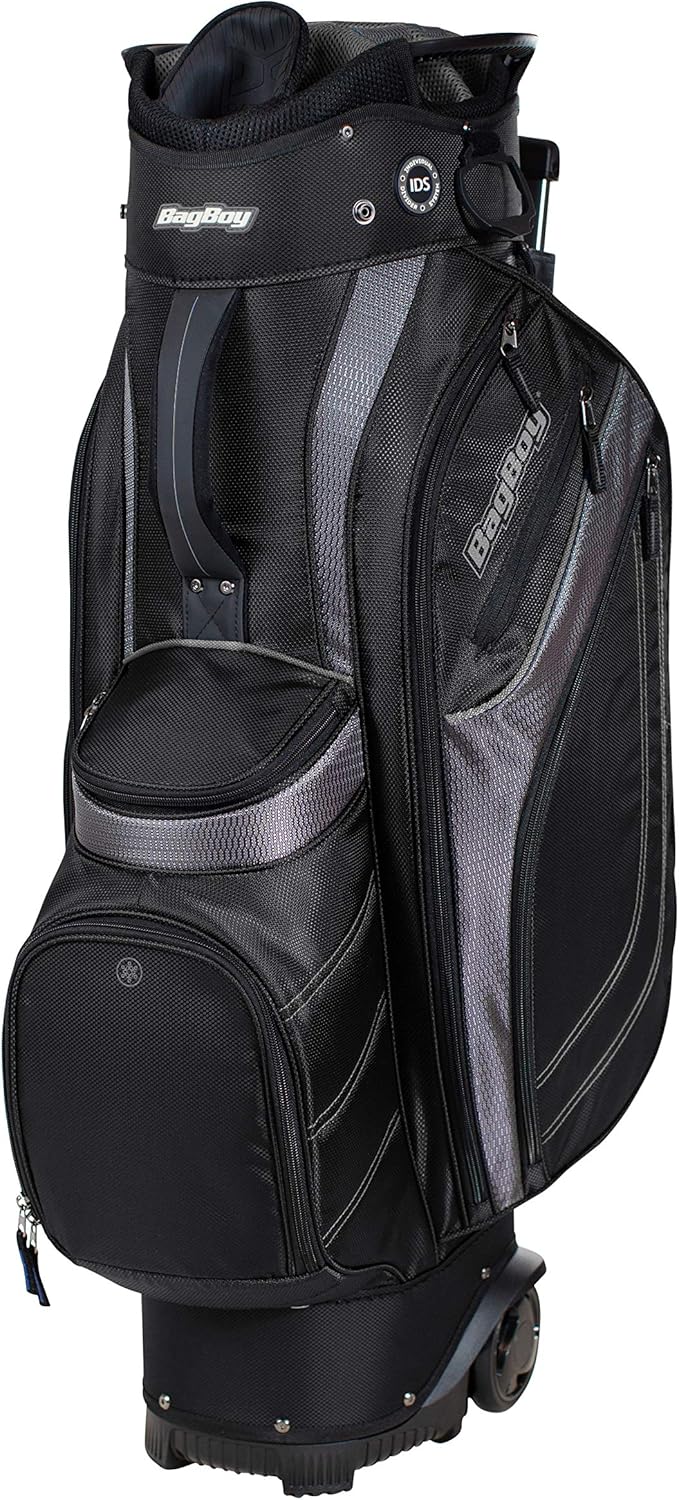 BagBoy Transit Sac Chariot Golf 14 Compartiments Roues Synthétique Noir Charcoal Silver-Roluxyhome