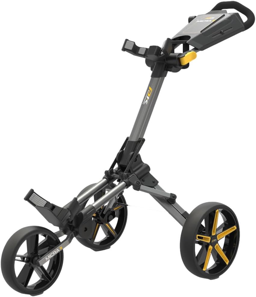 PowaKaddy Micra Chariot de Golf Pliable Léger Unisexe Métal Compact - Trolley Golf Voyage Portable - Transport Facile-Roluxyhome