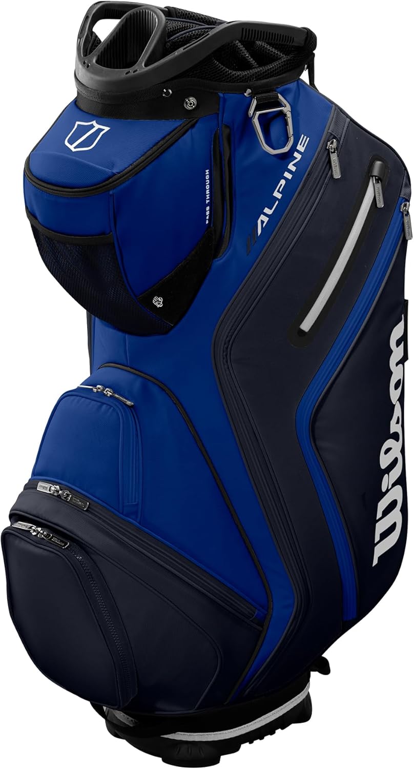 WILSON Alpine Sac Chariot Golf 14 Compartiments 11 Poches Polyester Marine Bleu-Roluxyhome