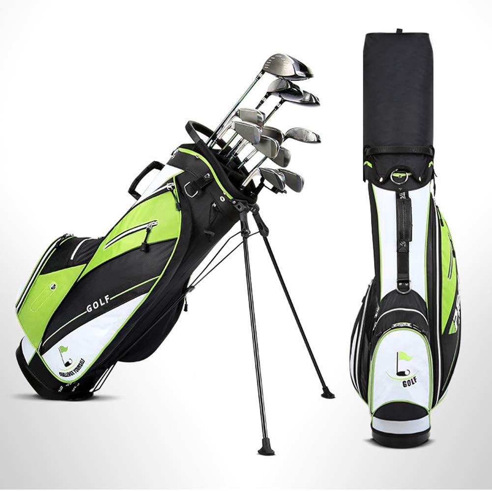 GVNFJKJK Sac de Golf Stand 14 Compartiments Double Bretelles Ultra Léger Vert Hommes - Sac Golf Terrain - Grande Organisation-Roluxyhome