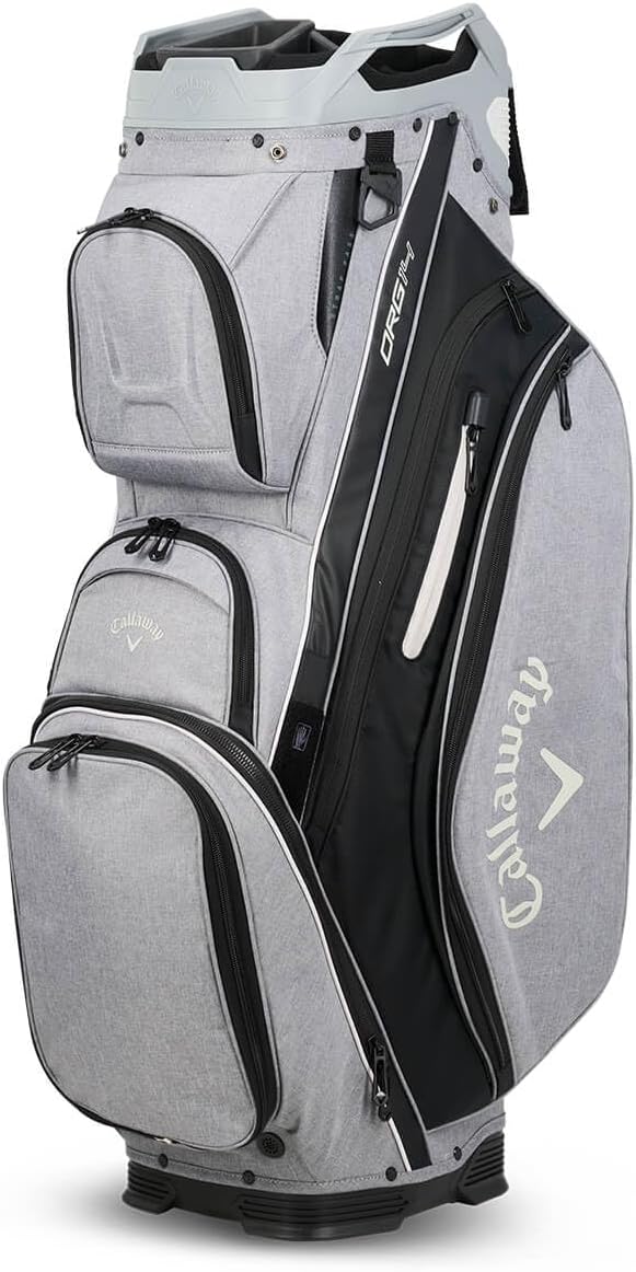 Callaway Golf ORG 14 Cart Bag 2024 Sac Golf Chariot 14 Compartiments 9 Poches Polyester Charcoal Black-Roluxyhome