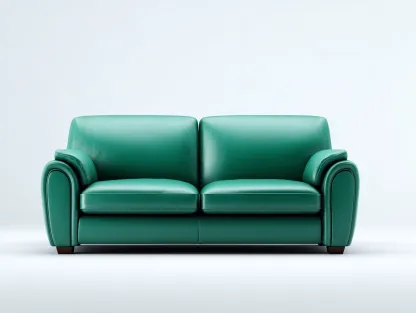 Canapé 2 places en cuir synthétique 160x90x85 cm - Vert - Style contemporain pour salon-Bamboomyio