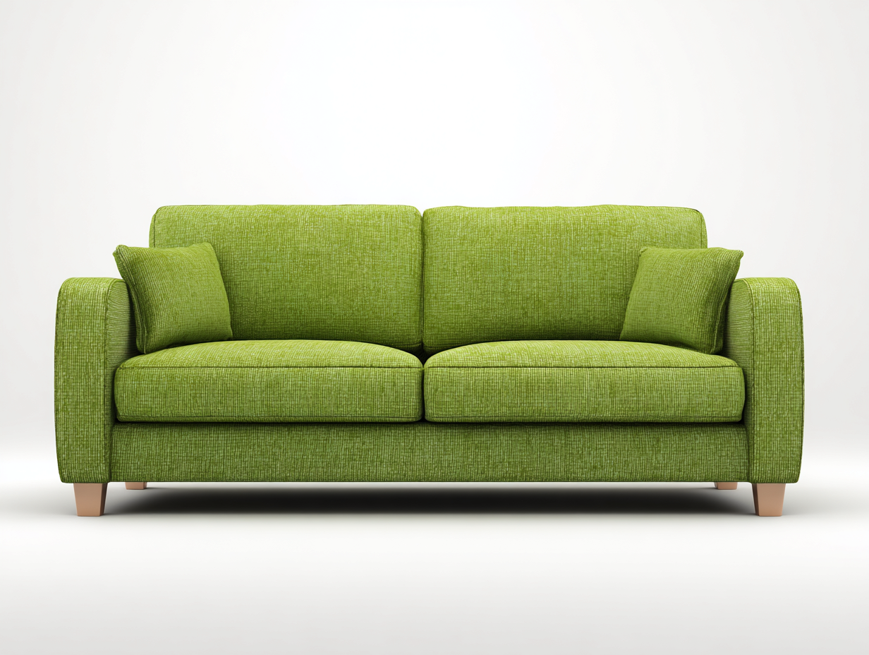 Canapé 2 places tissu vert 150x85x80 cm - design moderne-Lacorsonest