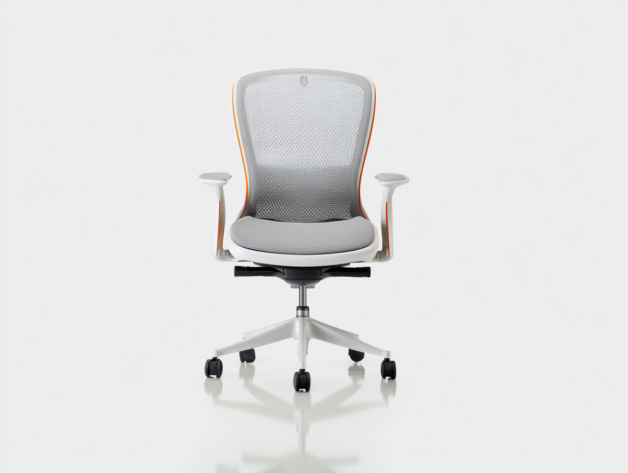 Chaise de bureau-Chaise 1 pièce-tissu maille et plastique-65x65x100 cm-gris-style moderne pivotante avec roulettes et accoudoirs-Lacorsonest