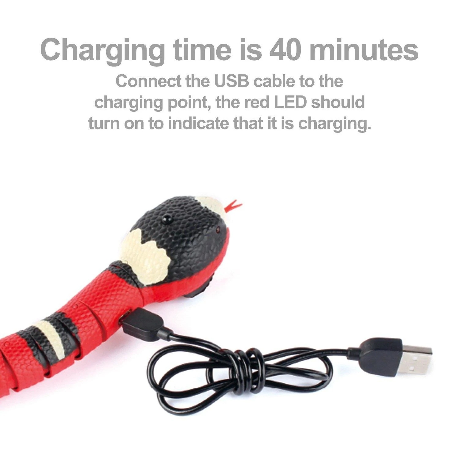 Electric infrared sensor snake dog toy