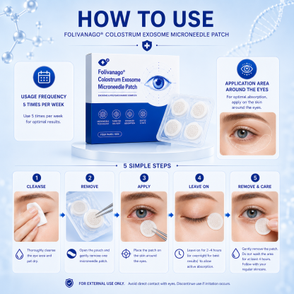 🔥LAST DAY 49% OFF🥇Folivanago® Colostrum Exosome Microneedle Patch.Cures AMD, pink eye, cataracts, glaucoma,etc.