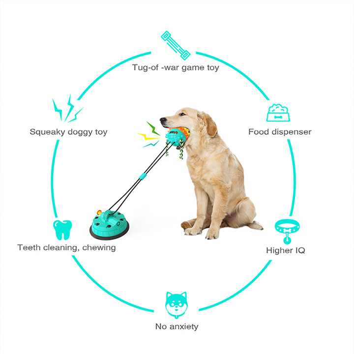 Dog Vacuum suction cup tug-of-war toys