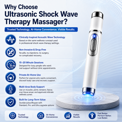 💥Ultrasonic Shock Wave Therapy Massager——Enhances bust and lifts buttocks. Fuel Muscle Growth.Boost Circulation. Relieve Pain.