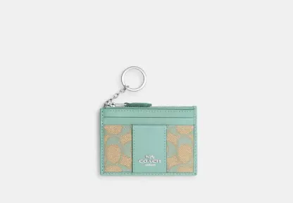 Mini Skinny Id Case In Signature Jacquard