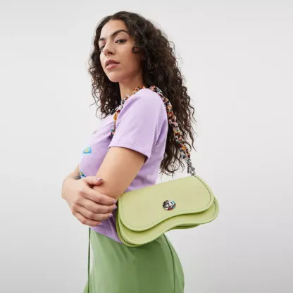 Wavy Dinky Bag With Crossbody Strap
