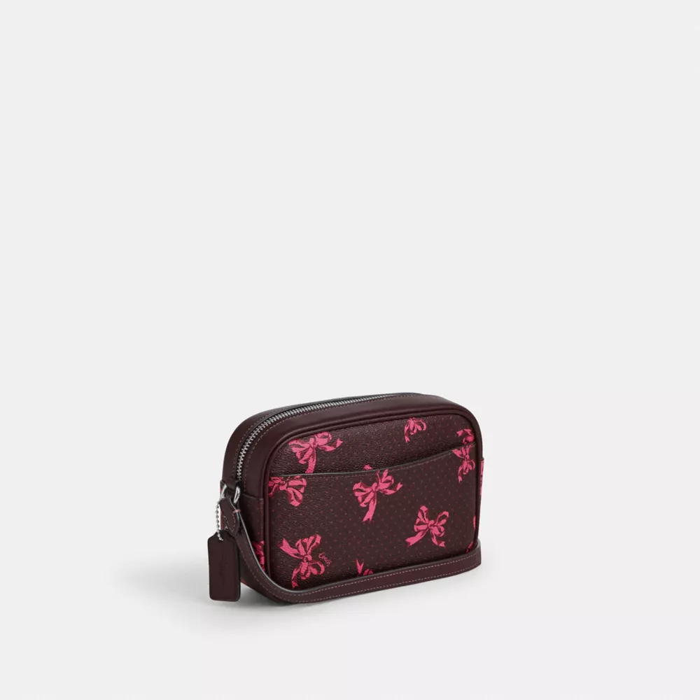 Mini Jamie Camera Bag In Signature Canvas With Bow Print
