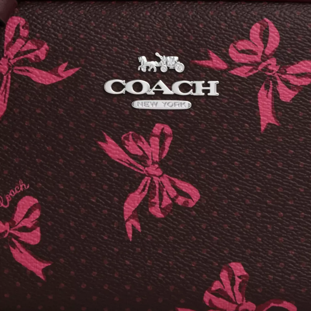 Mini Jamie Camera Bag In Signature Canvas With Bow Print