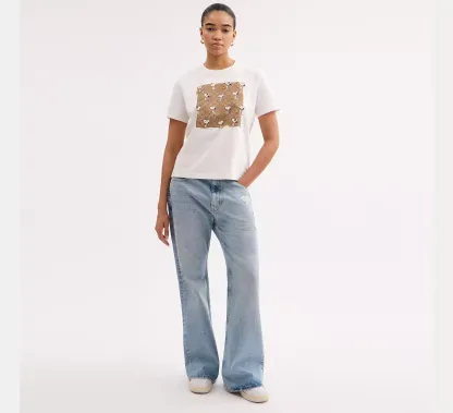 Cothtach X Peanuts Snoopy Signature Square T Shirt In Organic Cotton