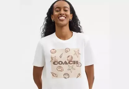 Shell Signature Square Classic T Shirt In Organic Cotton