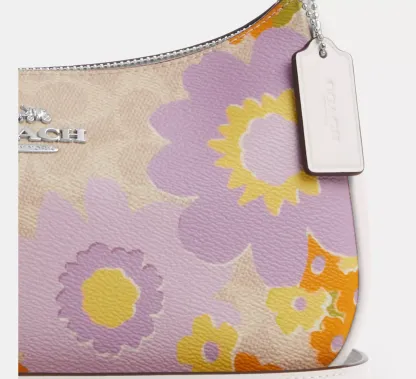 Teri Shoulder Bag In Signature Canvas With Floral Print
