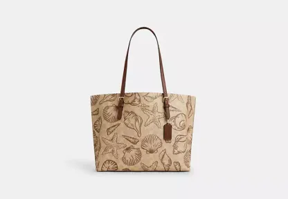 Mollie Tote Bag In Signature Canvas With Shell Print