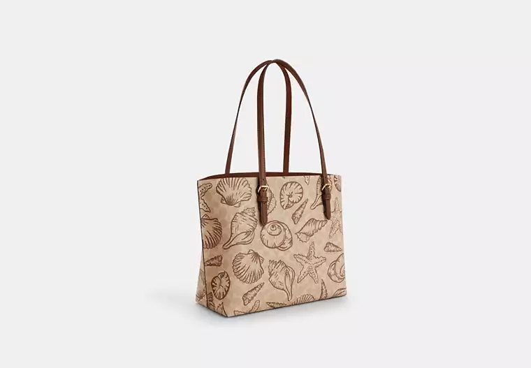 Mollie Tote Bag In Signature Canvas With Shell Print