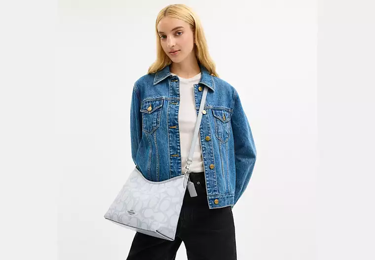 Laurel Shoulder Bag In Sketch Signature Canvas