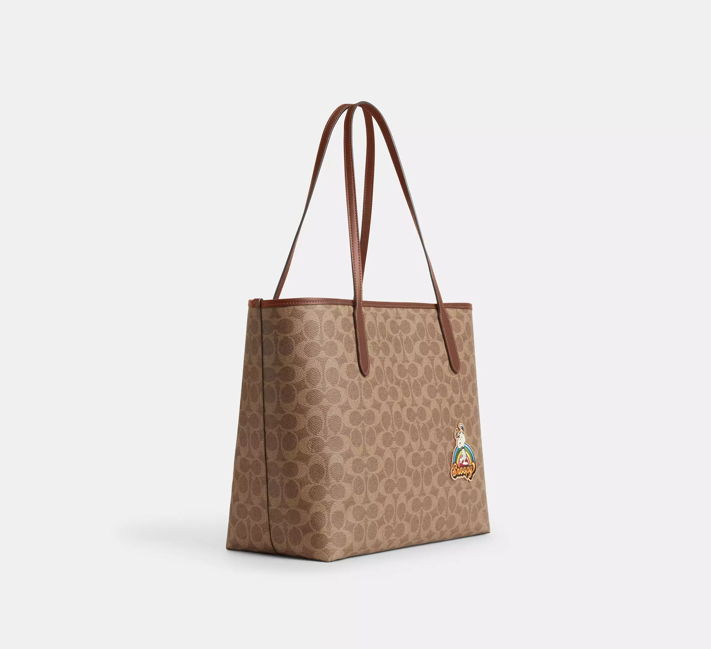 Cothtach X Peanuts City Tote In Signature Canvas With Patches