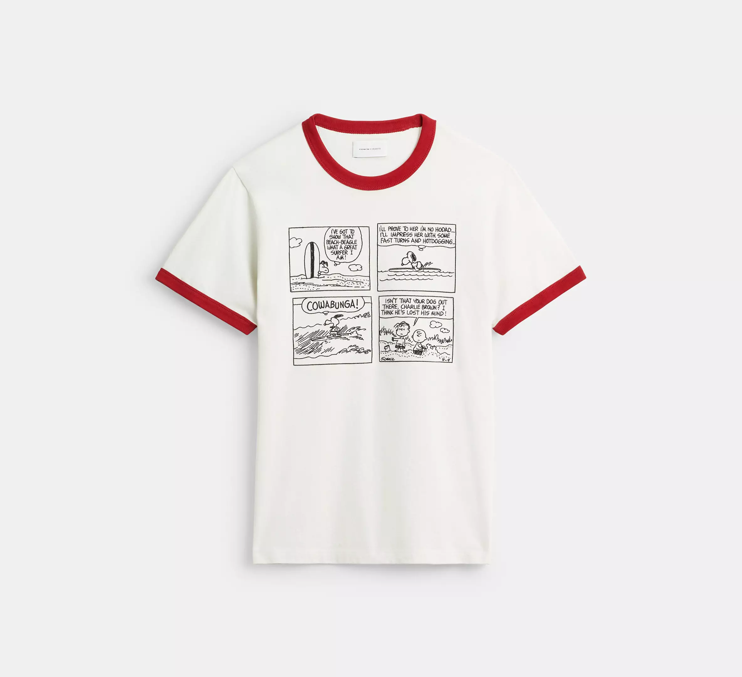 Cothtach X Peanuts Ringer T Shirt In Organic Cotton