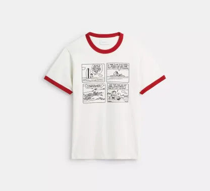 Cothtach X Peanuts Ringer T Shirt In Organic Cotton