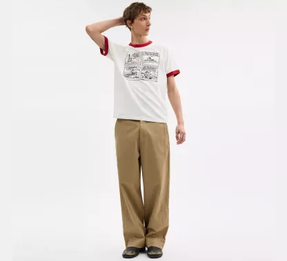 Cothtach X Peanuts Ringer T Shirt In Organic Cotton