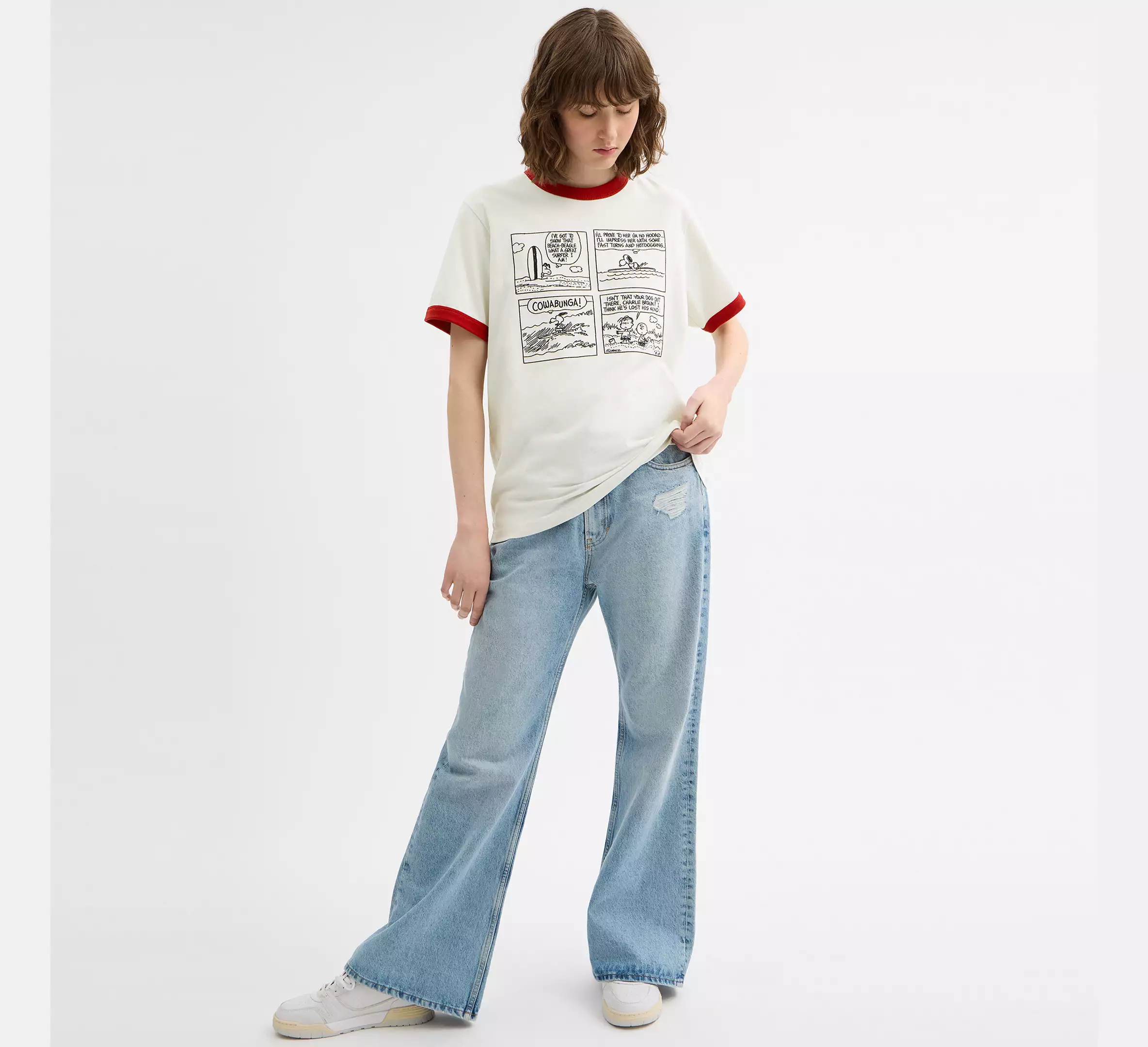 Cothtach X Peanuts Ringer T Shirt In Organic Cotton