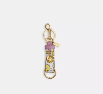 Trigger Snap Bag Charm With Floral Print